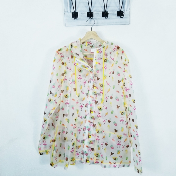 Disney Jackets & Blazers - Disney Parks Exclusive Rain Jacket parks food Icon pink Flamingo XXXL 3X